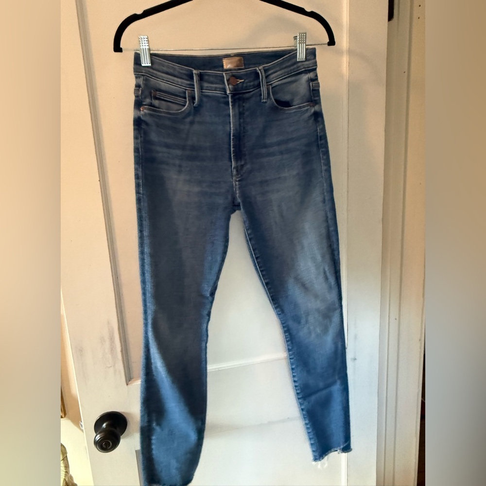 Mother Denim Stunner Zip Ankle Step Fray in Happy Pill - Picture 3 of 4